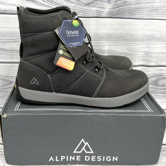ALPINE DESIGN X KAMIK EZRA WATERPROOF LEATHER BOOTS Men's Size 10 GREY NEW - Picture 6 of 8